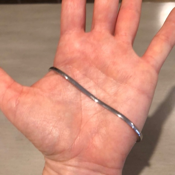 Hand bracelet bangle silver with gems - Picture 3 of 5